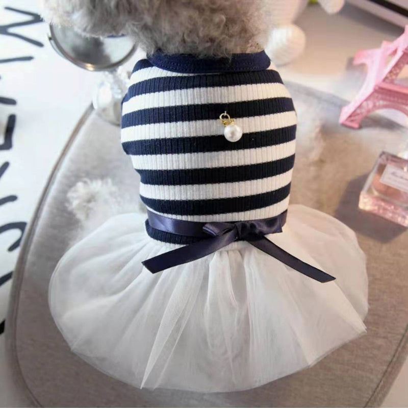 Couture Striped Tutu Dress