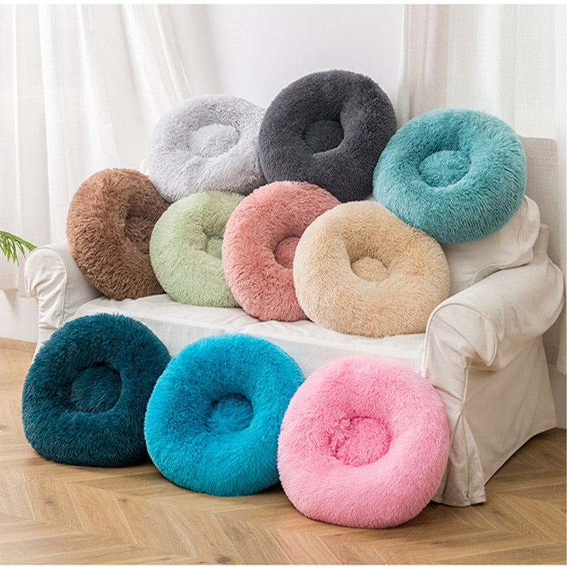 Plush Donut Dog Bed