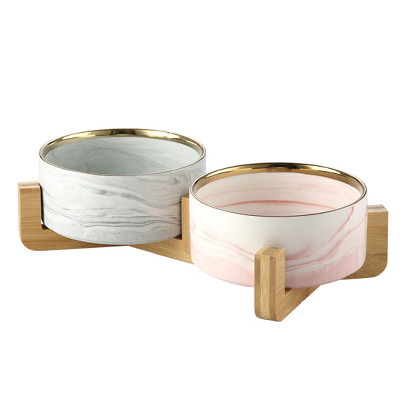 Marble Ceramic Feeding Bowls