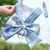 Pretty Plaid Bow Harness Set