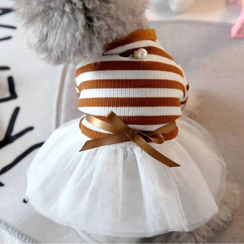 Couture Striped Tutu Dress