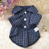 Navy Plaid Button Down