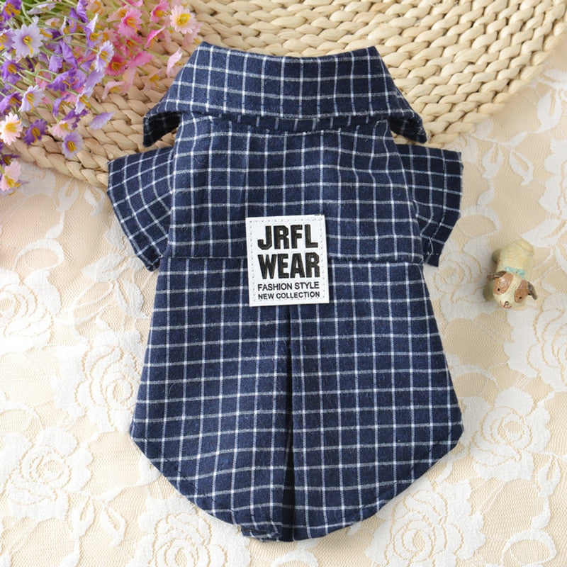 Navy Plaid Button Down