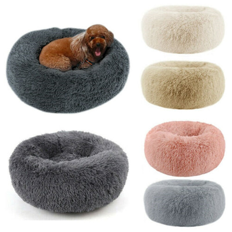 Plush Donut Dog Bed