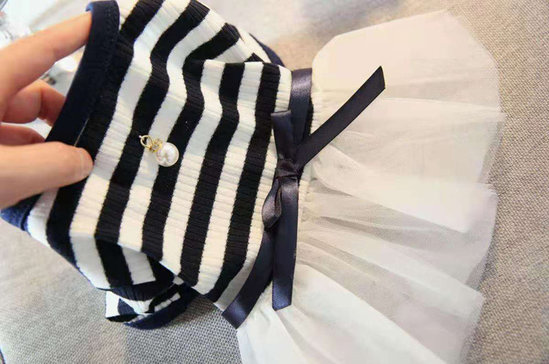 Couture Striped Tutu Dress