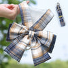 Pretty Plaid Bow Harness Set