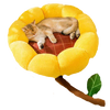 Plush Sunflower Pup Bed