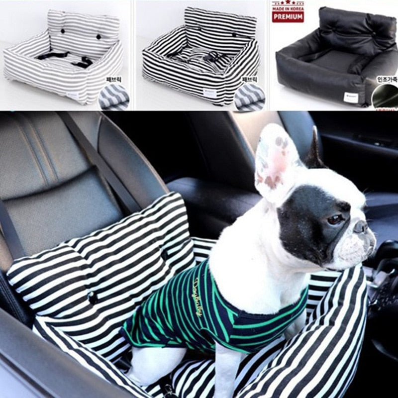 Striped Pup Car Seat