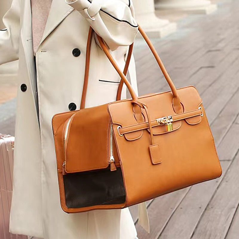 Cognac Pup Handbag