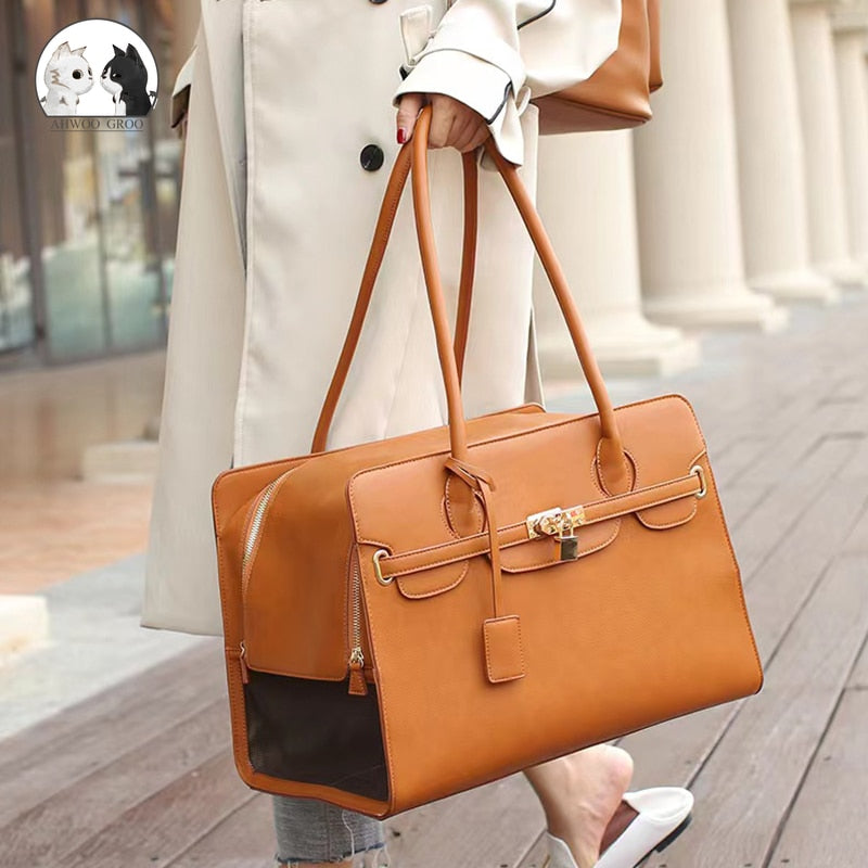 Cognac Pup Handbag